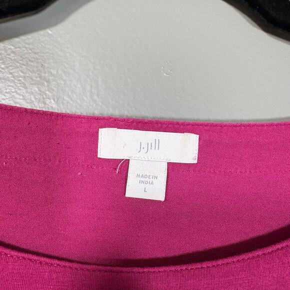 J Jill Women's Pink Minimalist Lagenlook Button Accent Top - Size Large - Pocket - Picture 3 of 5